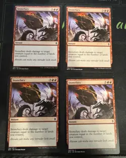 Stonefury X4 Battle for Zendikar Magic the Gathering mtg - Image 1
