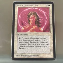 Circle of Protection: Red Alpha Edition MTG LP - Image 1