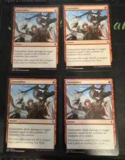 Outnumber X4 Battle for Zendikar Magic the Gathering mtg - Image 1