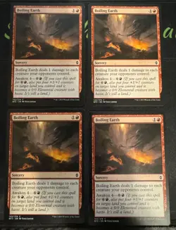 Boiling Earth X4 Battle for Zendikar Magic the Gathering mtg - Image 1