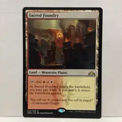 MTG Sacred Foundry Magic: The Gathering Guilds of Ravnica Rare #254 - Image 1