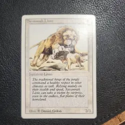 Magic the Gathering MTG Savannah Lions EX - Image 1