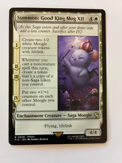 MTG Summon: Good King Mog XII Commander: Final Fantasy Regular NM Moogle - Image 1