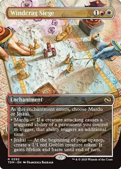 FOIL Borderless WINDCRAG SIEGE mtg NM-M Tarkir Dragonstorm 1 Rare - Image 1