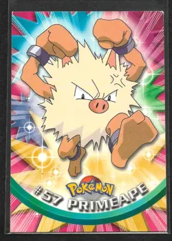Primeape #57 Pokemon 1999 Topps TV Animation Edition Series 1 Blue Logo - Image 1