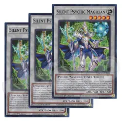 Yugioh - Silent Psychic Magician x 3 - 1st Edition Super Rare NM - Free Holo - Image 1