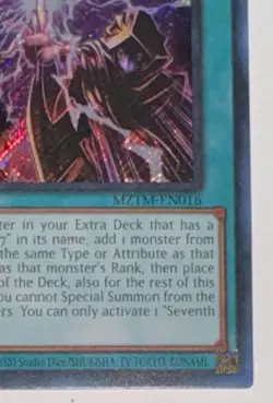 Yugioh Seventh Tachyon MZTM-EN016 Secret Rare 1st Edition NM - Image 3