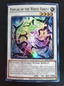 Yugioh! Poplar of the White Forest - ALIN-EN041 - Super Rare - 1st Edition - NM - Image 1