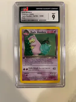 Dark Slowbro Holo - #12/82 - Team Rocket 1st Edition CGC 9 Pokemon card (MINT) - Image 1