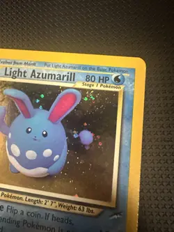 Pokemon Neo Destiny Light Azumarill 13/105 Rare Holo Unlimited Trading Card NM - Image 3