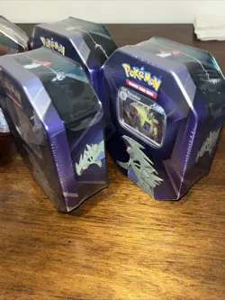 Pokemon TCG Triple Whammy Tyranitar, Slaking Card 3-Pack Sealed Tin - Image 4