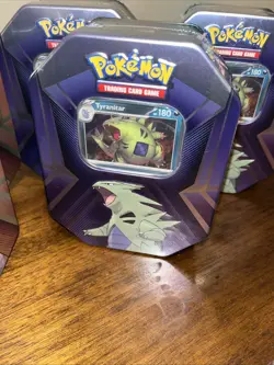 Pokemon TCG Triple Whammy Tyranitar, Slaking Card 3-Pack Sealed Tin - Image 5