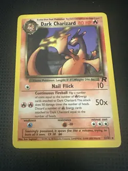 Pokemon Dark Charizard TCG Team Rocket Non-Holo Card Near Mint 21/82 - Image 2