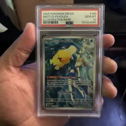 2025 POKEMON DRI EN-DESTINED RIVALS ILLUSTRATION RARE MISTY'S PSYDUCK PSA 10 - Image 1