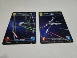 SWU Galactic Championship Dual Face TIE Fighter & X-Wing Promo Tokens (2 Card) - Image 1