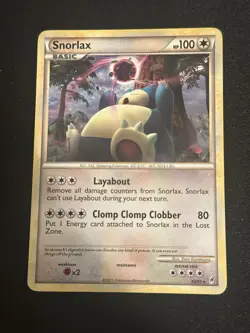Pokemon TCG Snorlax Call of Legends 33/95 Regular Rare Card - Image 1