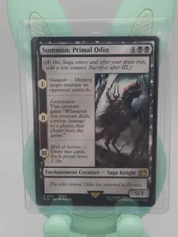 MTG Final Fantasy Summon: Primal Odin Borderless Card NM Condition - Image 1