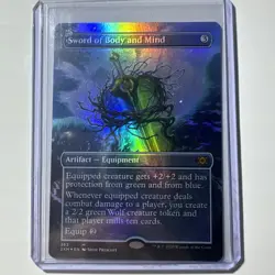 MTG Sword Of Body And Mind Mythic Rare Borderless Foil Artifact 2XM 363 LP - Image 1