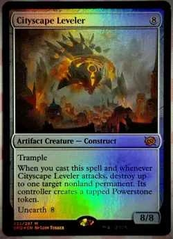 MTG - Cityscape Leveler FOIL 233 - The Brothers' War (BRO) Mythic NM - Image 1