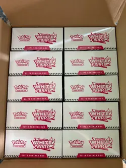 LOT OF 10 Pokemon Scarlet & Violet White Flare Elite Trainer Box ETB SEALED - Image 1