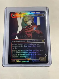 FOIL Borderless JOSHUA, PHOENIX'S DOMINANT mtg LP Final Fantasy 1 Rare - Image 1