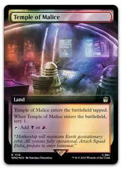 Temple of Malice (Extended Art) (Surge Foil) #1118 (NM) Doctor Who WHO Magic MTG - Image 1