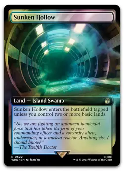 Sunken Hollow (Extended Art) #522 (Foil) (NM) Doctor Who WHO Magic MTG - Image 1