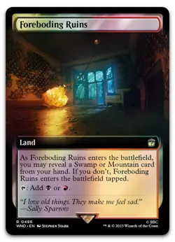 Foreboding Ruins (Extended Art) #496 (Foil) (NM) Doctor Who WHO Magic MTG - Image 1