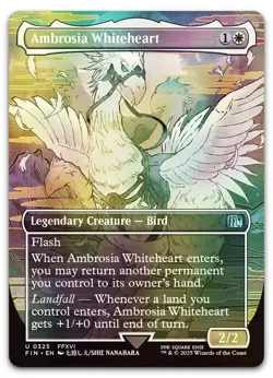 Ambrosia Whiteheart (Borderless) #325 (Foil) (NM) Final Fantasy FIN Magic MTG - Image 1