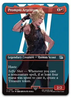 Prompto Argentum (Borderless) #387 (NM) Final Fantasy FIN Magic MTG - Image 1