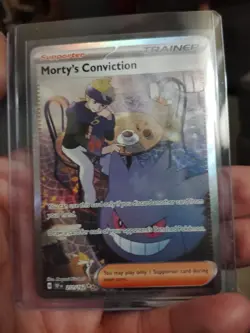 Pokemon TCG Temporal Forces Morty's Conviction 211/162 Secret Art Rare SAR - NM - Image 1