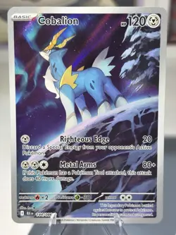 Pokemon 2025 Scarlet & Violet Black Bolt Cobalion #144/086 IR Near Mint - Image 1
