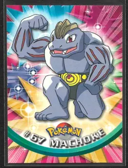 Machoke #67 Pokemon 1999 Topps TV Animation Edition Series 1 Blue Logo - Image 1