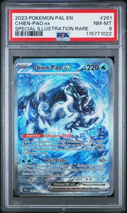 2023 POKEMON PAL EN-PALDEA EVOLVED SPECIAL ILLUSTRATION RARE CHIEN-PAO EX PSA 8 - Image 1