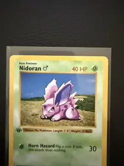 Pokemon Base Set Nidoran 1st Edition Shadowless 55/102 NM English - Image 3