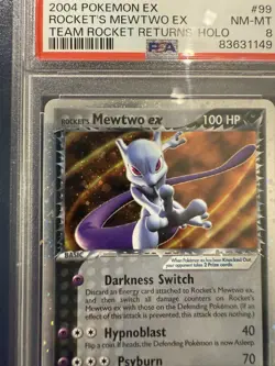 Pokemon Rocket’s Mewtwo EX Team Rocket Returns #99 PSA 8 NM-MT - Image 3