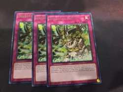 Yugioh! 3x Dracotail Horn JUSH-EN010 Rare 1st Ed NM In Hand - Image 1