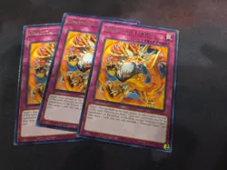 Yugioh! 3x Dracotail Flame JUSH-EN011 Rare 1st Ed NM In Hand - Image 1