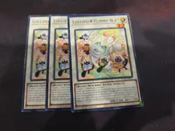 Yugioh! 3x Lollipo Yummy Way JUSH-EN021 Rare 1st Ed NM In Hand - Image 1