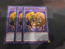 Yugioh! 3x Millennium-Eyes Restrict JUSH-EN047 Rare 1st Ed NM In Hand - Image 1