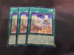 Yugioh! 3x Yummyusment Acroquey JUSH-EN024 Rare 1st Ed NM In Hand - Image 1