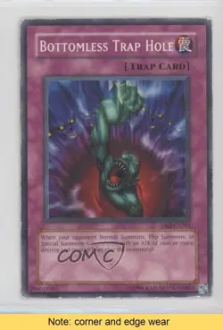 Bottomless Trap Hole YuGiOh Dark Beginning 2 #DB2-EN201 2005 READ 00gy - Image 1
