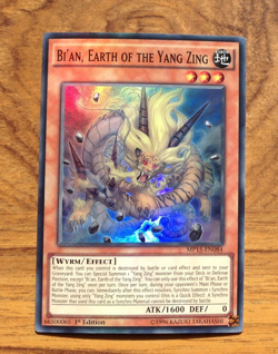 Bi'an, Earth of the Yang Zing MP15-EN084 Super Rare 1st Edition YuGiOh Card LP - Image 1
