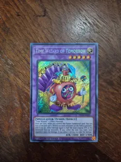 YUGIOH TIME WIZARD OF TOMORROW DLCS-EN147 SECRET RARE NM - Image 1