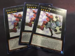 Yugioh! 3x Number 67: Pair-a-Dice Smasher JUSH-EN058 Rare 1st Ed NM In Hand - Image 1