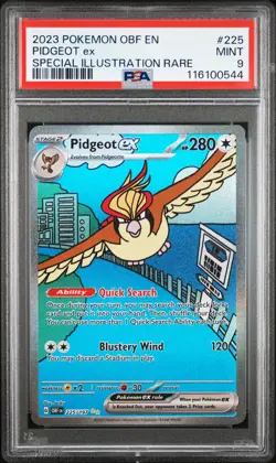 2023 POKEMON OBF EN-OBSIDIAN FLAMES SPECIAL ILLUSTRATION RARE PIDGEOT EX PSA 9 - Image 1