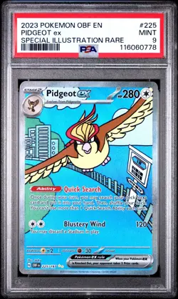 2023 POKEMON OBF EN-OBSIDIAN FLAMES SPECIAL ILLUSTRATION RARE PIDGEOT EX PSA 9 - Image 1
