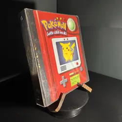 Vintage 1998 Pokemon TCG Card Binder Pokedex Pikachu Rare HTF Nintendo Official - Image 2