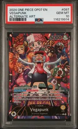 Vegapunk PSA 10 One Piece English Card OP07-097 Alternate Art 2024 - Image 1