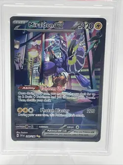 2023 POKEMON SVI EN-SCARLET & VIOLET SPECIAL ILLUSTRATION RARE MIRAIDON EX PSA 9 - Image 2